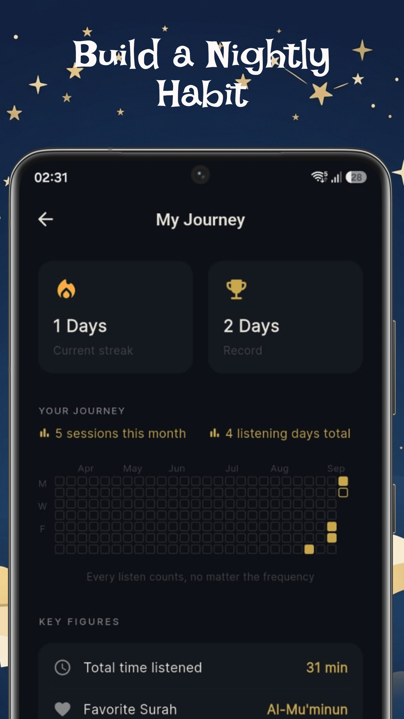 Noum: Quran to help sleep screenshot 2