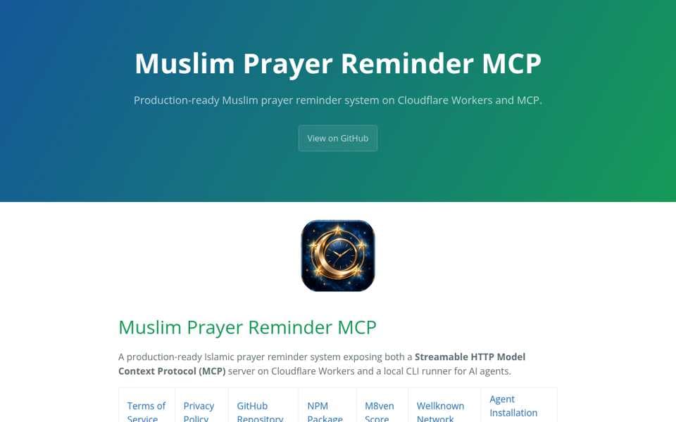 Muslim Prayer Reminder MCP screenshot 1